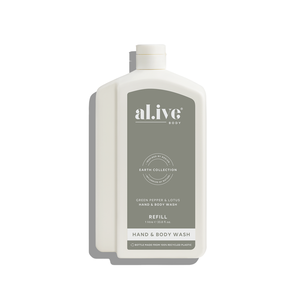 Alive Body 1 Litre Wash Refill - Green Pepper & Lotus