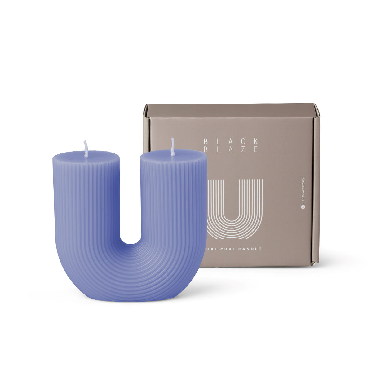 Black Blaze Curl Curl Candle - Lilac