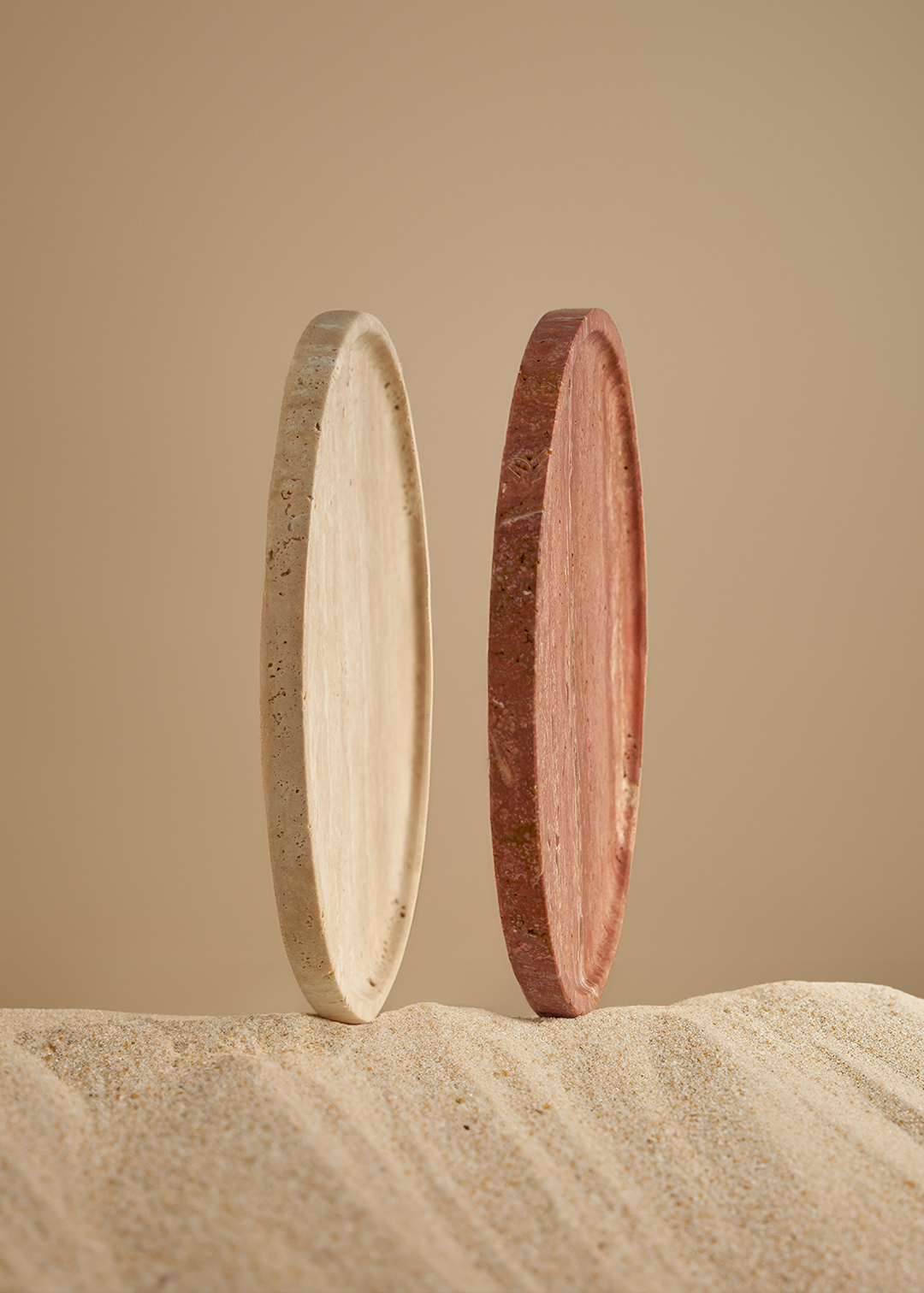 Black Blaze Linea Slim Tray - Yellow Travertine