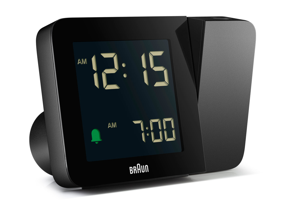 Braun BC15B Digital Projection Alarm Clock - Black