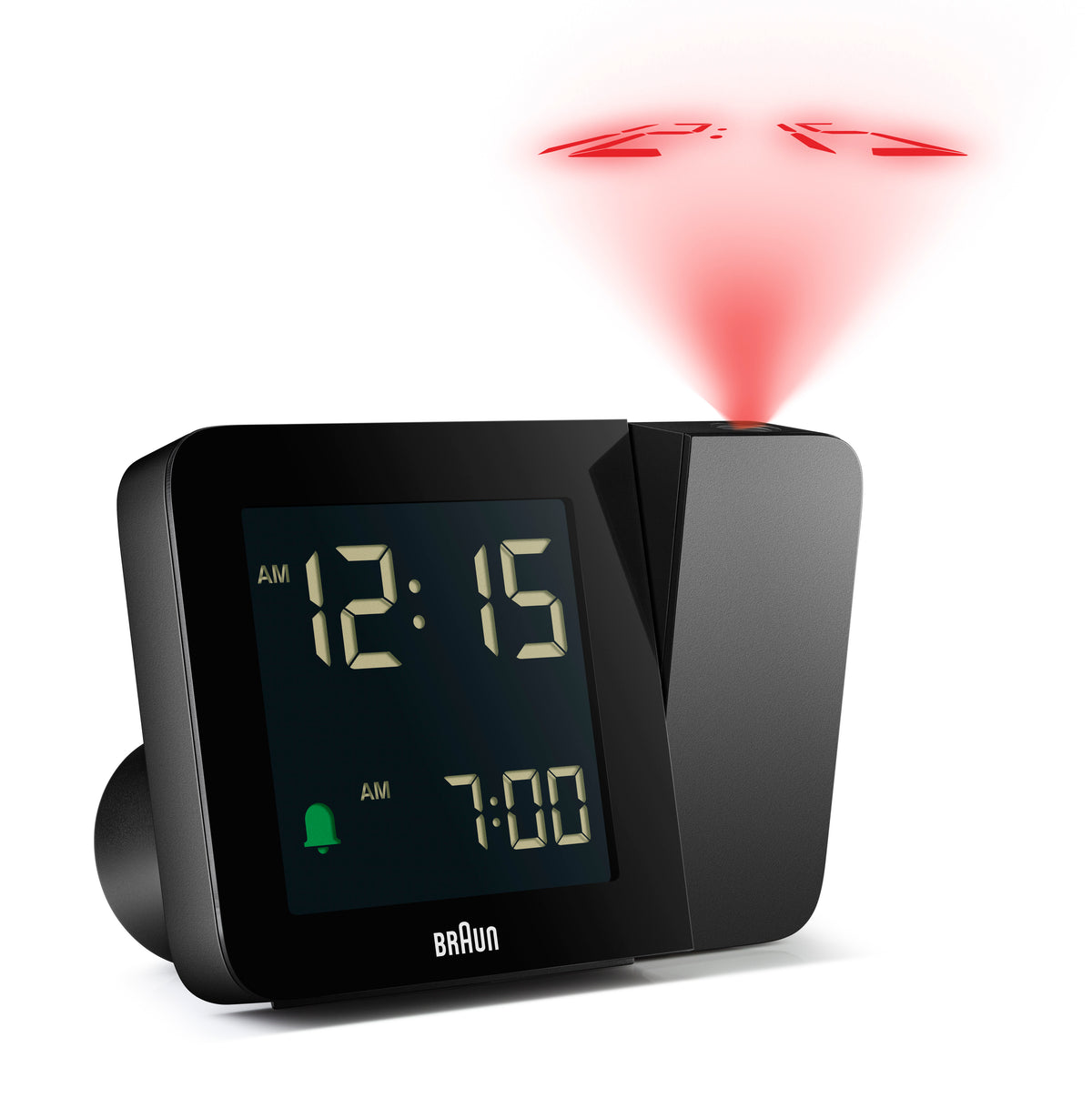 Braun BC15B Digital Projection Alarm Clock - Black