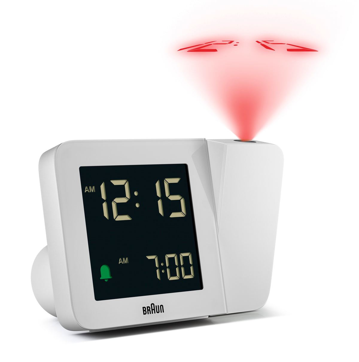 Braun BC15W Digital Projection Alarm Clock - White