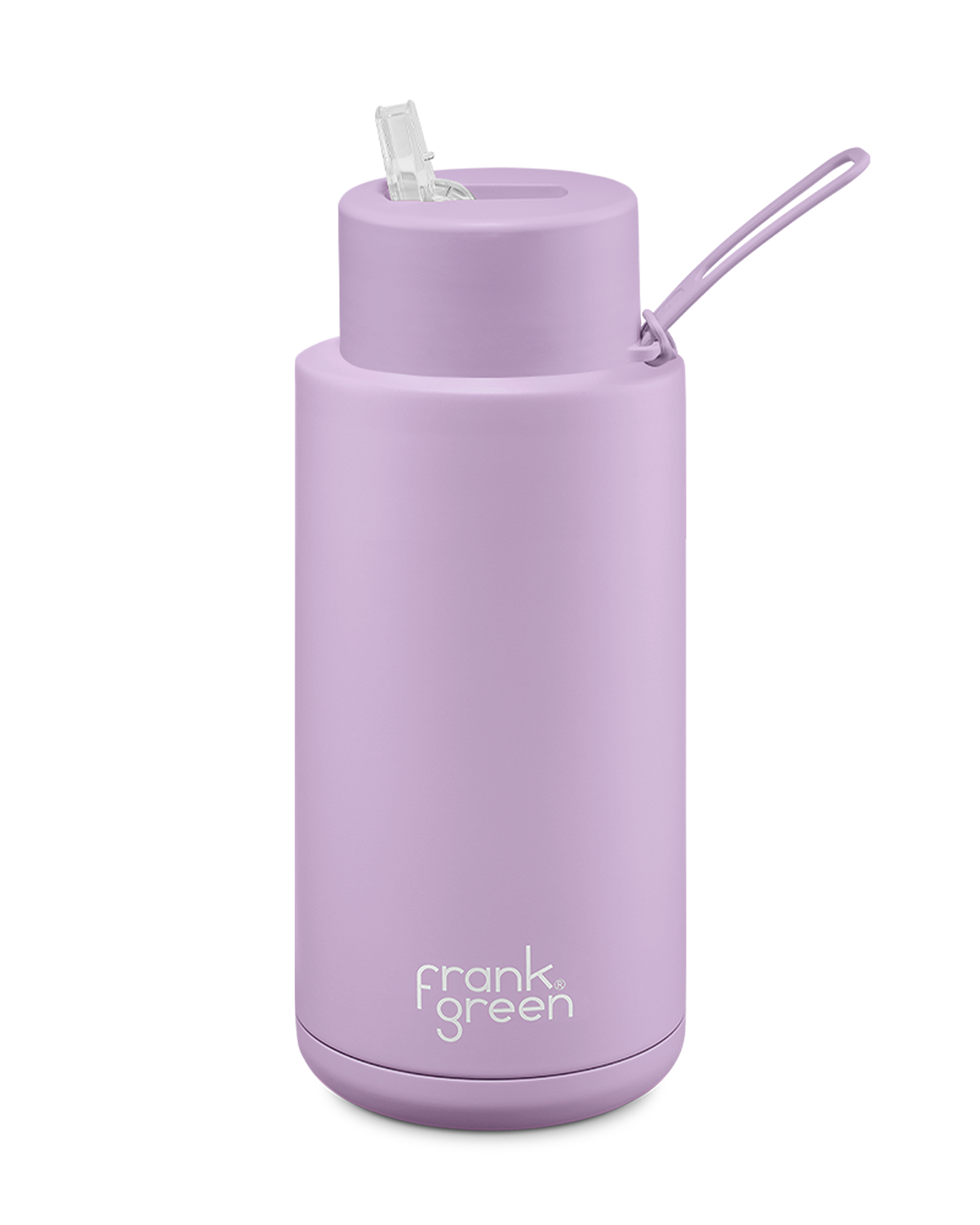 Frank Green Ceramic Reusable Bottle 34oz/1 Litre With Straw Lid - Lilac Haze