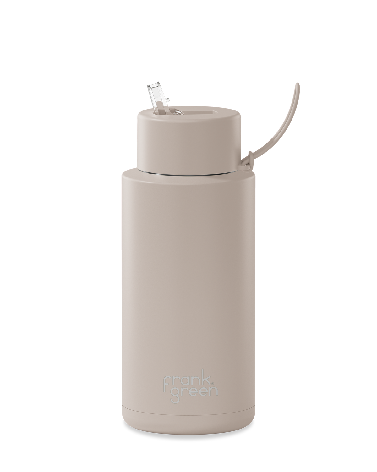 Frank Green Ceramic Reusable Bottle 34oz/1 Litre With Straw Lid - Moon Dust