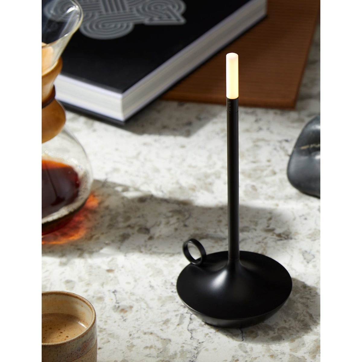 Graypants Wick Portable Table Lamp 26cm - Black