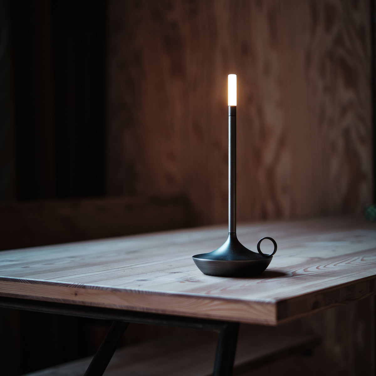 Graypants Wick Portable Table Lamp 26cm - Graphite
