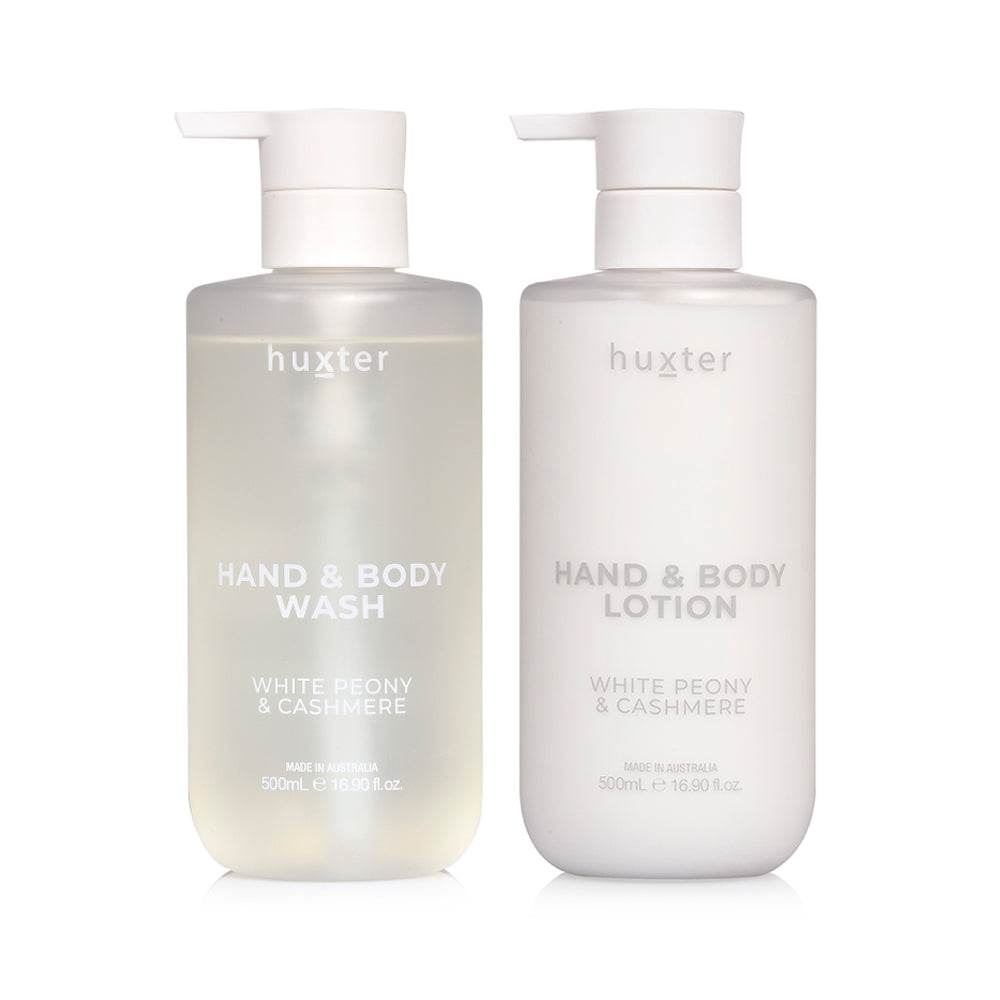 Huxter Wash & Lotion Duo - Pink - White Peony & Cashmere