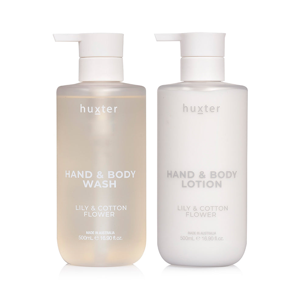 Huxter Wash & Lotion Duo - Yellow - Lily & Cotton Flower