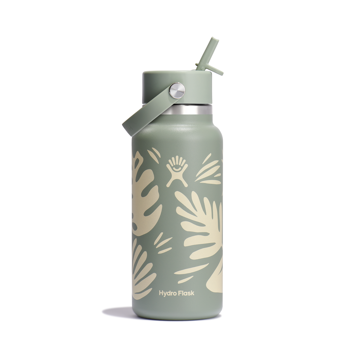 Hydro Flask 32oz (946mL) Wide Mouth with Flex Straw Cap - Botanical Bliss Agave