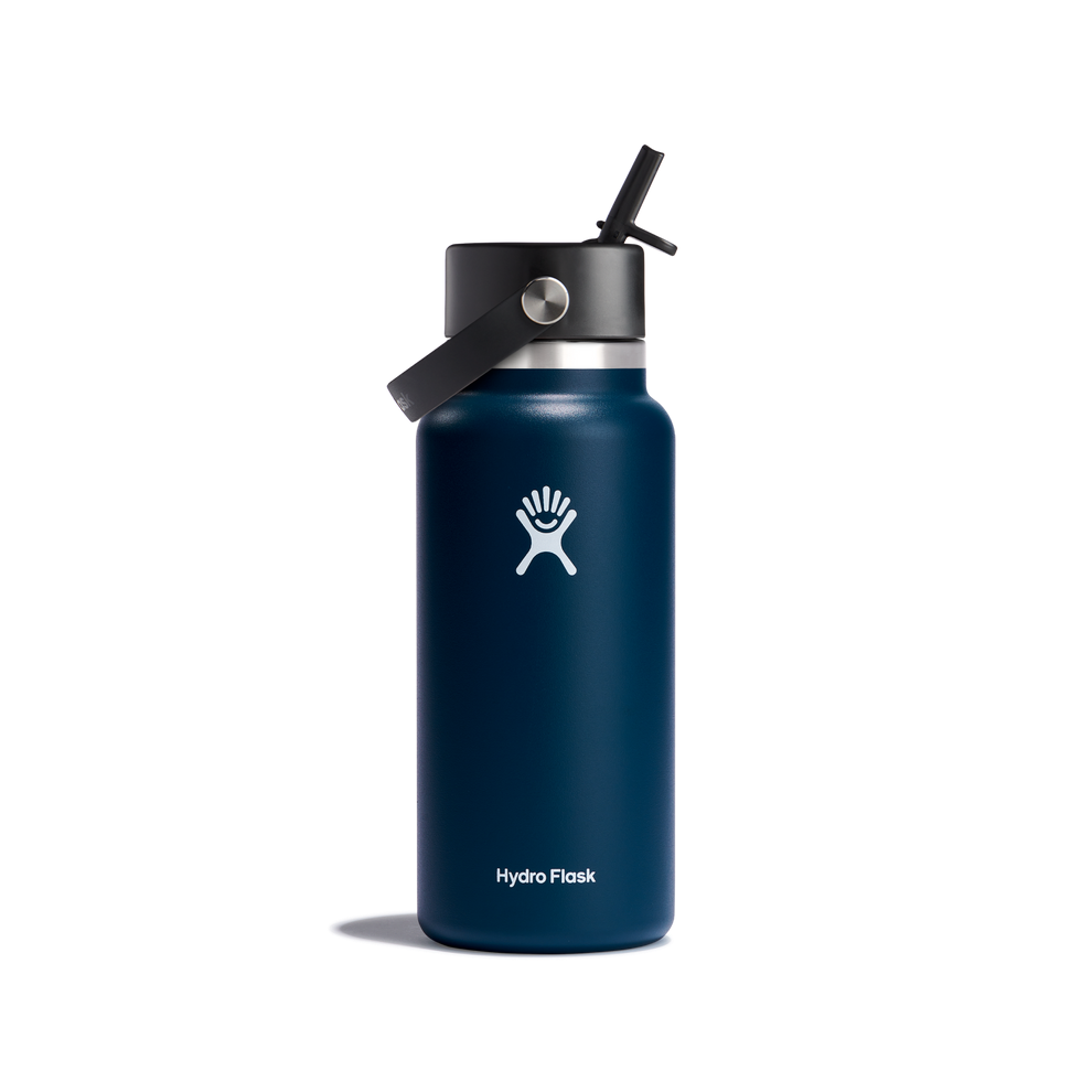 Hydro Flask 32oz (946mL) Wide Mouth with Flex Straw Cap - Indigo