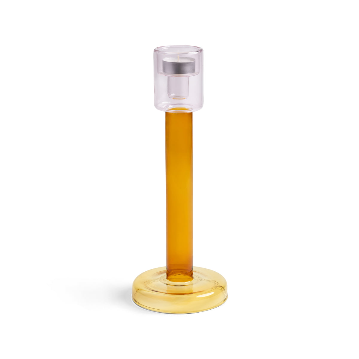 &Klevering Bole Candle Holder - Amber/Yellow