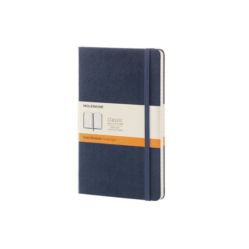 Moleskine Classic Large Hard Cover Ruled Notebook - Sapphire Blue