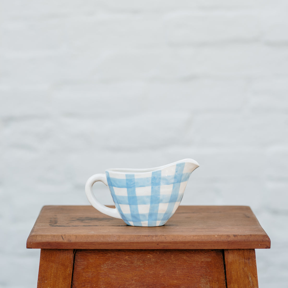 Noss & Co Ceramic Gravy Jug - Cornflower Gingham