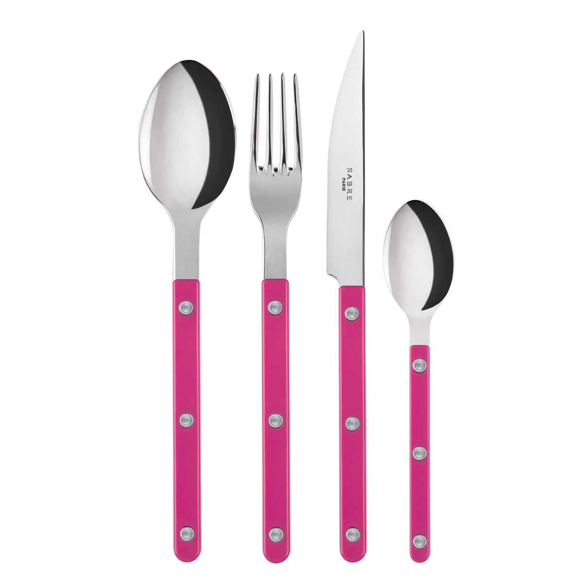 Sabre Paris Bistrot 4 Pieces Cutlery Sets - Raspberry