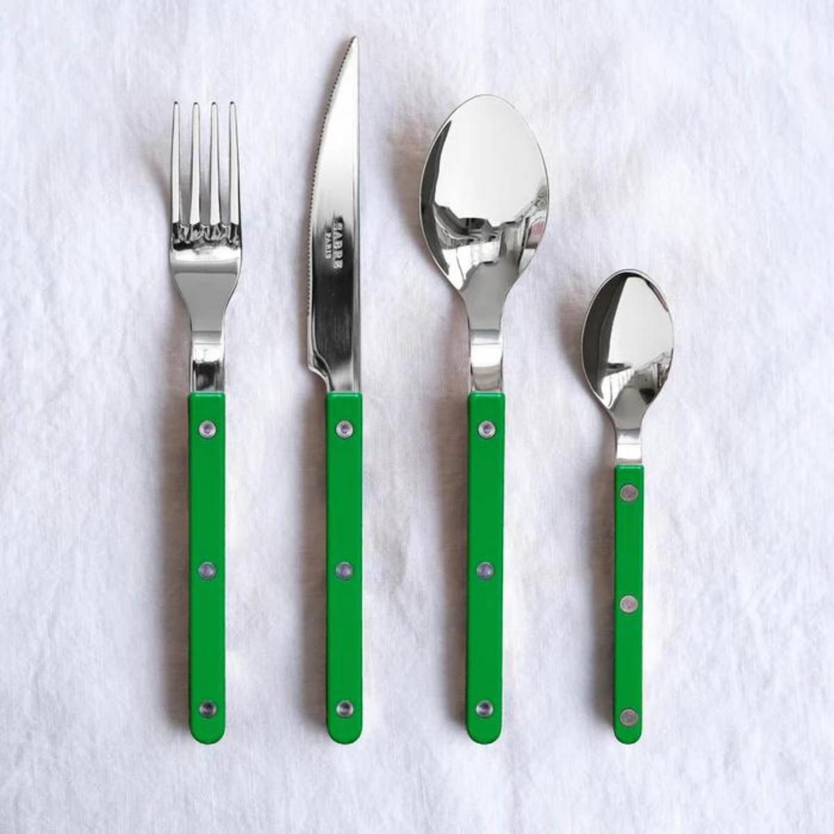 Sabre Paris Bistrot 4 Pieces Cutlery Sets - Garden Green