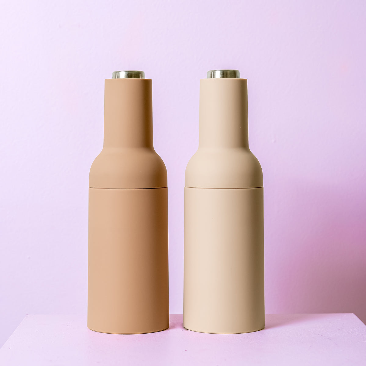 Sage & Cooper Thea Automatic Salt & Pepper Grinder Set - Beige/Caramel