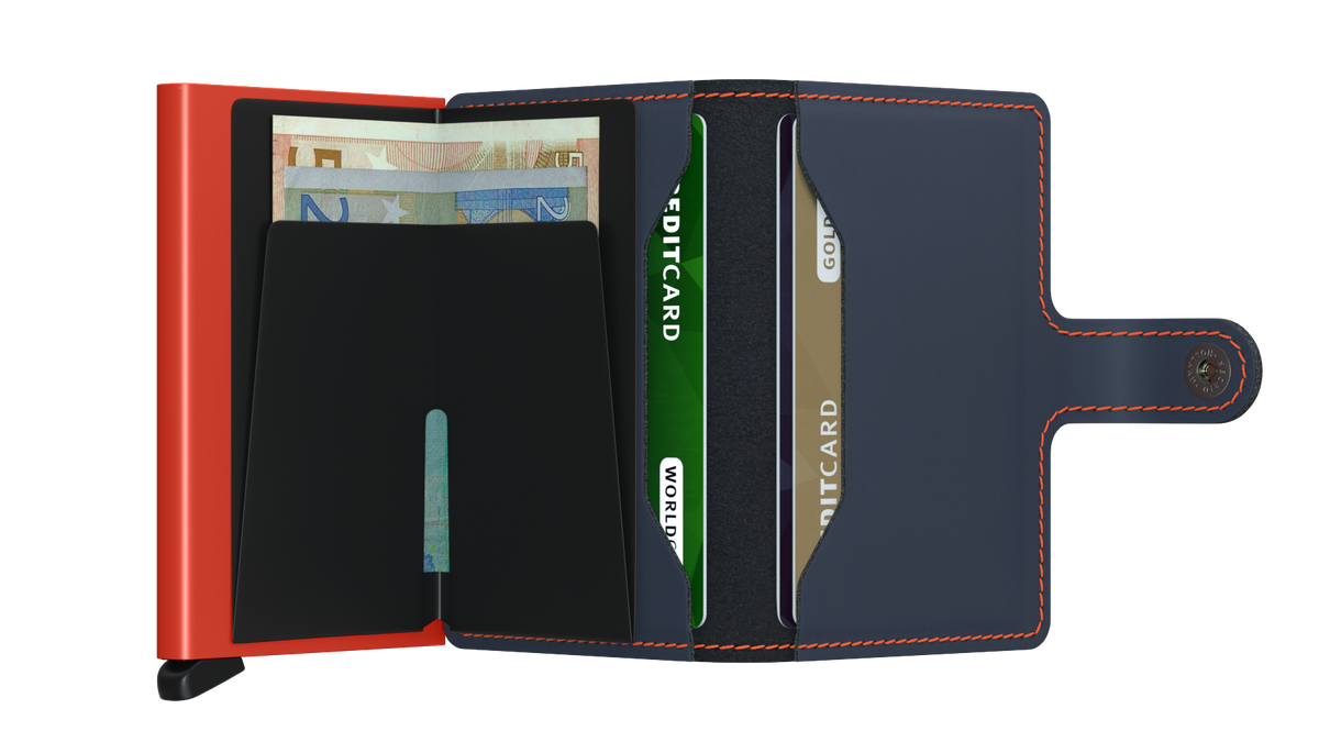 Secrid Miniwallet Matte Night Blue & Orange