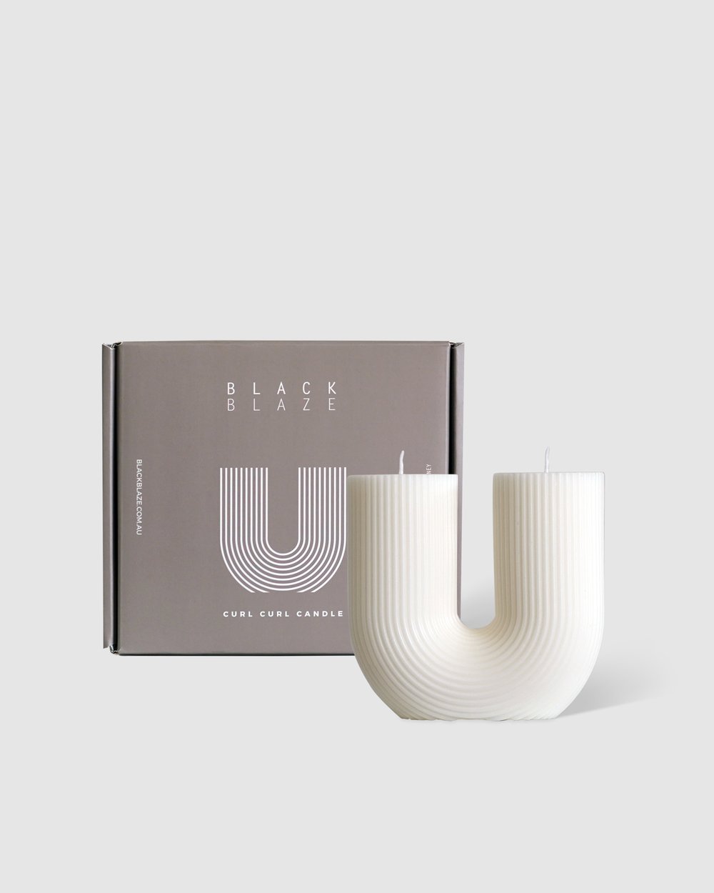 Black Blaze Curl Curl Candle - White