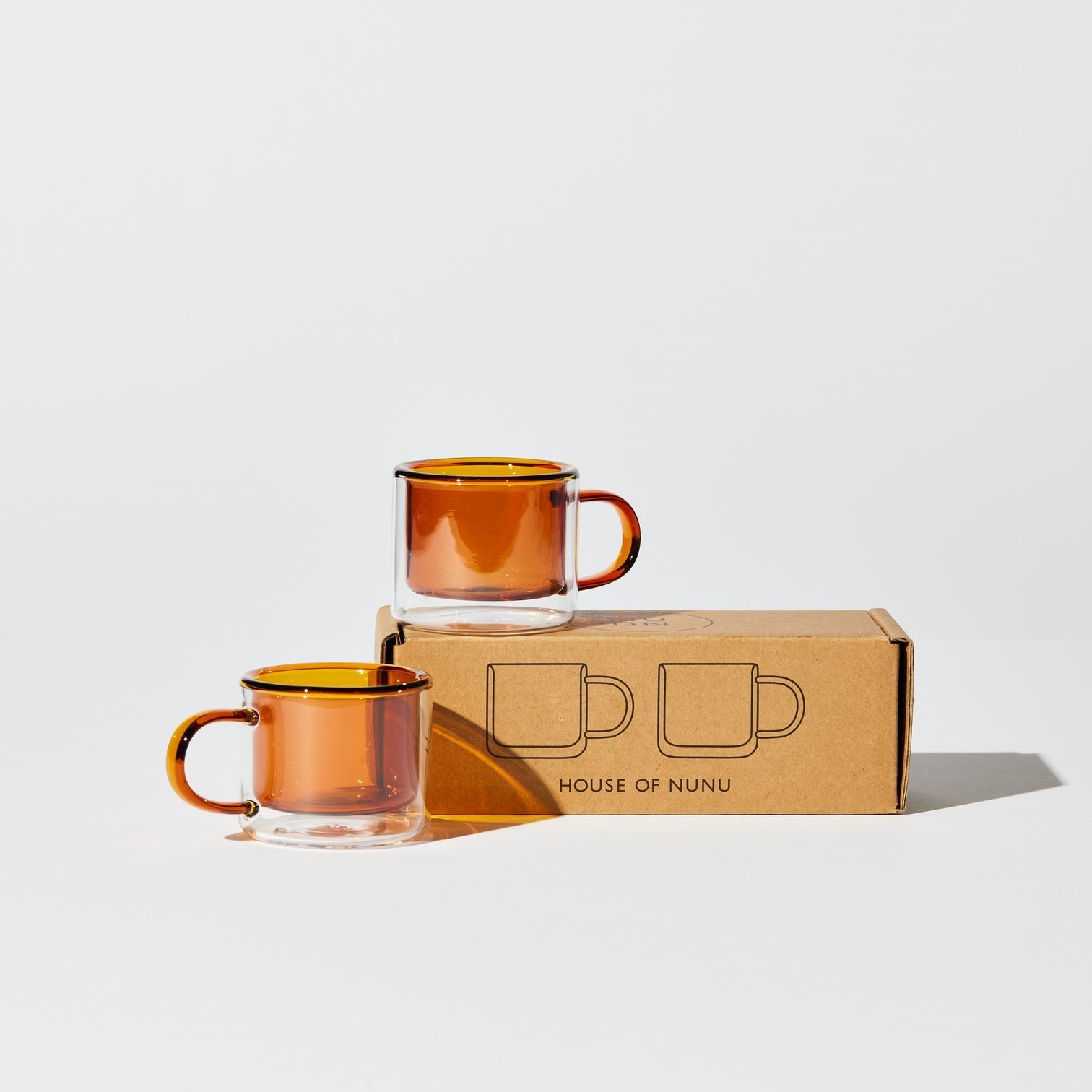 HOUSE OF NUNU SHORTY ESPRESSO CUP SET IN AMBER