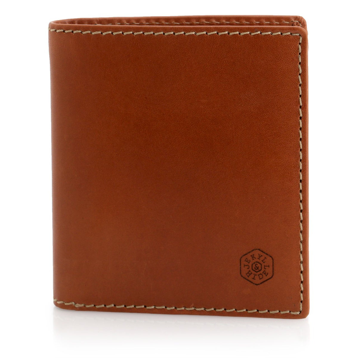 Jekyll and Hide Roma Slim Bifold Wallet with Coin - Tan