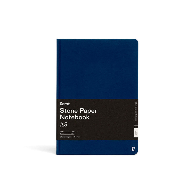KARST - HARD COVER NOTEBOOK - RULED - A5 - NAVY