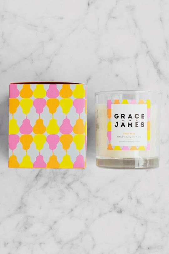 Grace and James Spicy Pear Candle 80 Hour