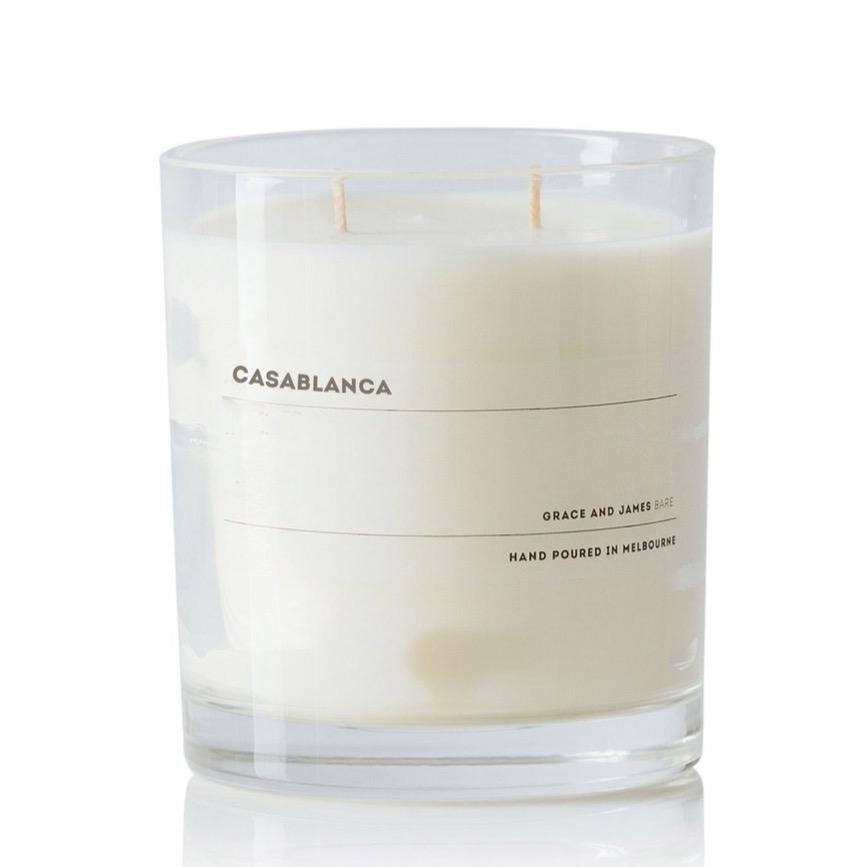 Grace and James Casablanca Candle 80 Hour