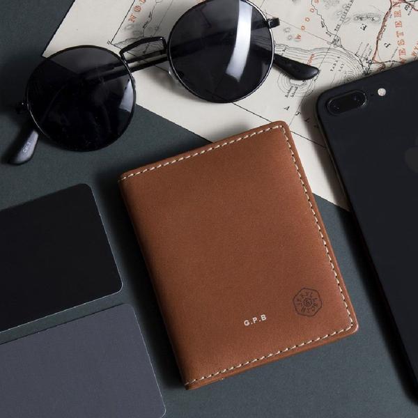 Jekyll and Hide Roma Slim Bifold Card Holder - Tan