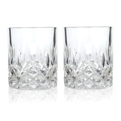 VISKI ADMIRAL CRYSTAL TUMBLERS SET OF TWO