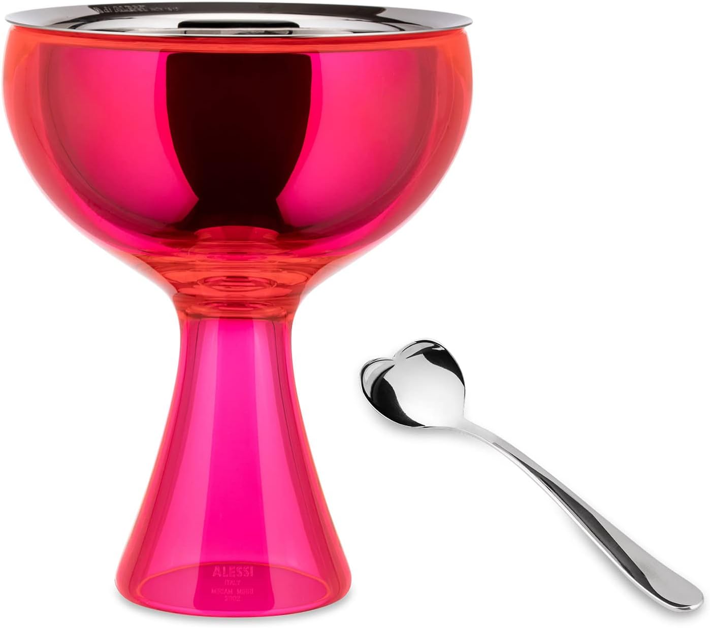 Alessi Big Love Bowl + Spoon -  Pink
