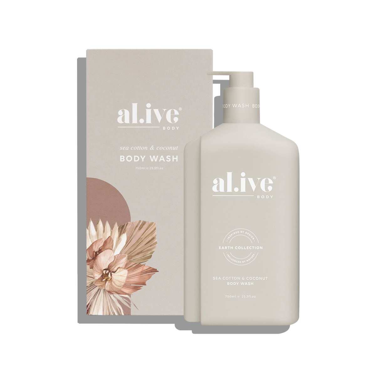 Alive Body 750ml body wash - Sea Cotton &amp; Coconut