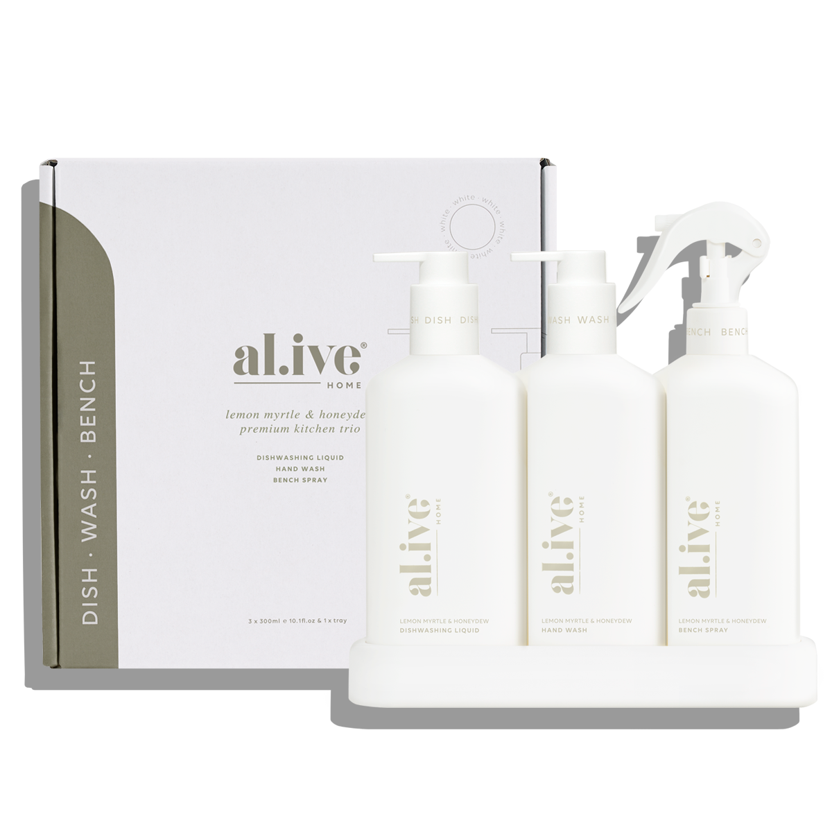 Alive Body Kitchen Trio - Lemon Myrtle &amp; Honeydew (White)