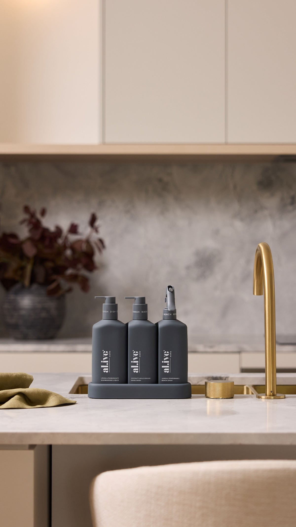 Alive Body Limited Edition Kitchen Trio - Lemon &amp; Pomegranate + Coconut &amp; Wild Orange (Midnight Blue)