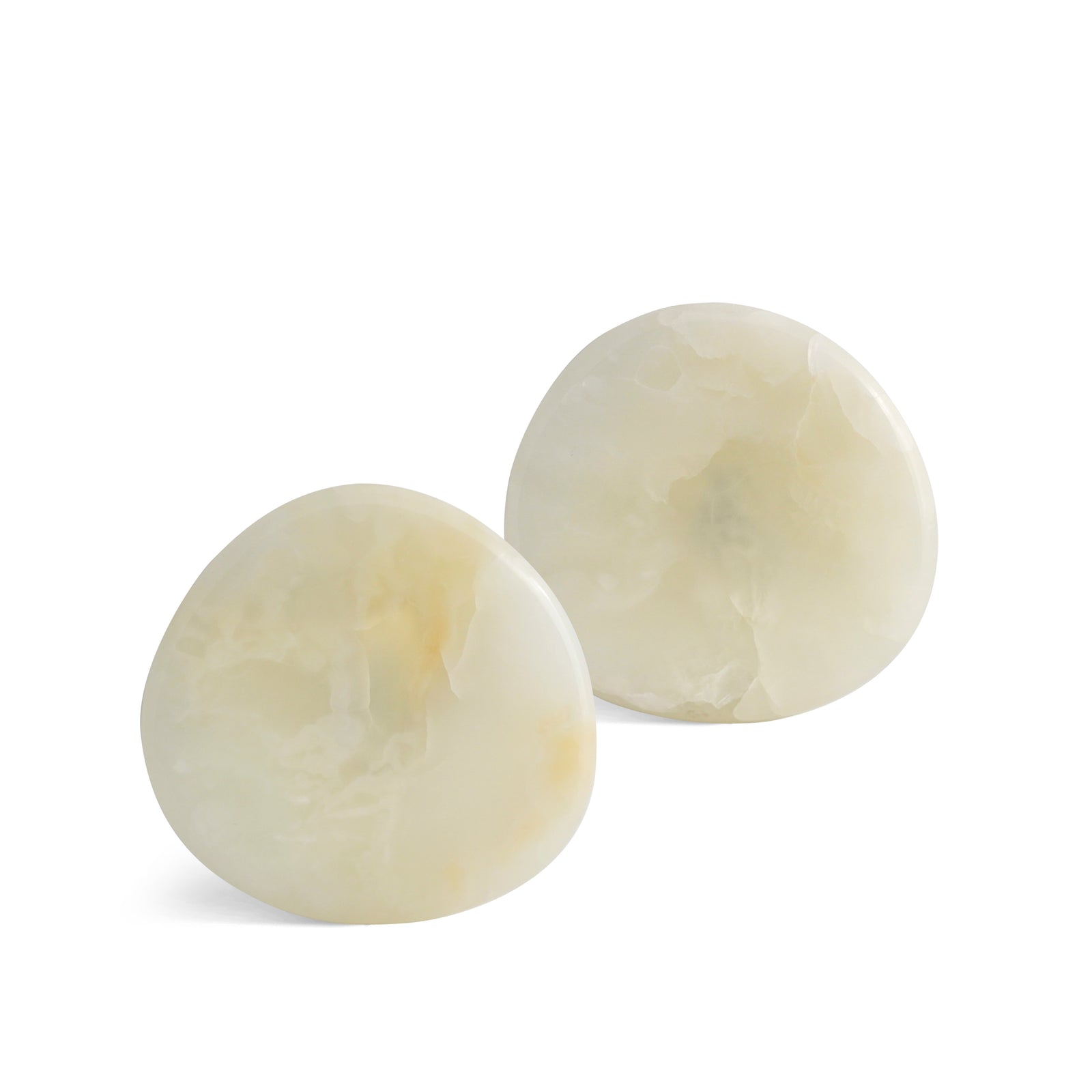 Black Blaze Stone Coaster Set - White Onyx