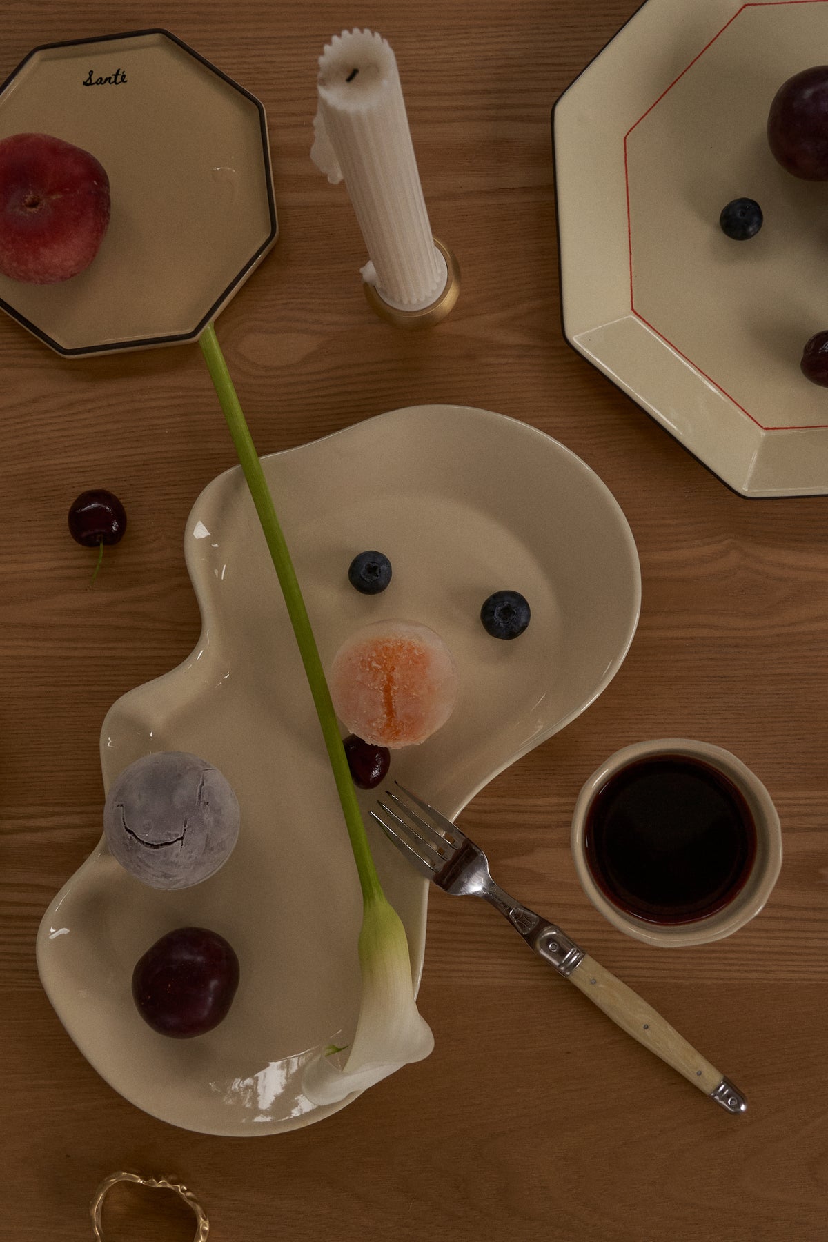 Black Blaze Drift Tray - Ivory