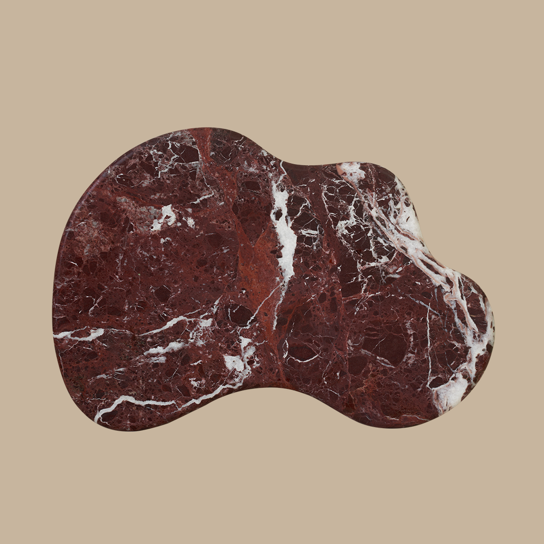 Black Blaze Oasis Marble Serving Platter - Rosso Levanto