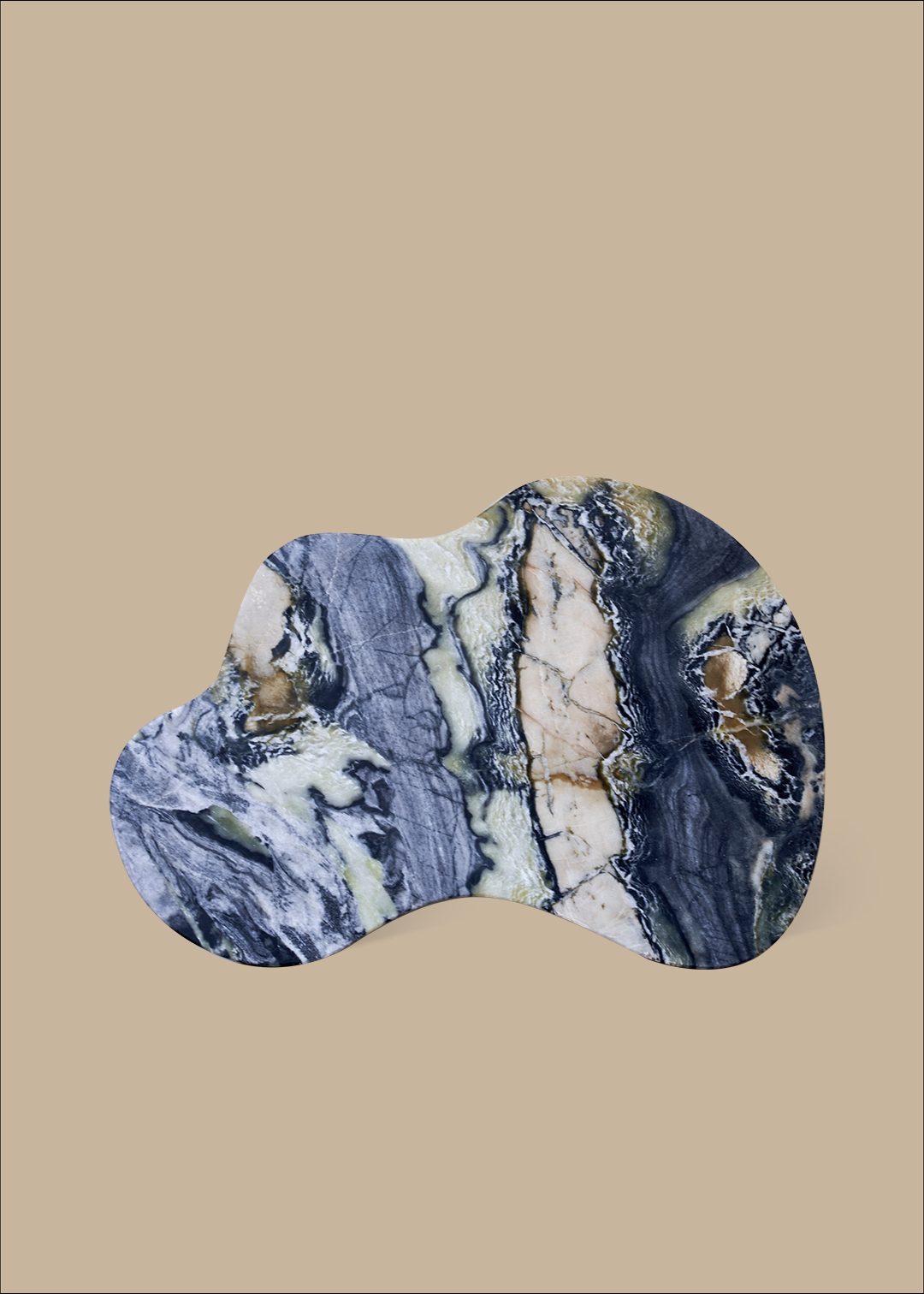 Black Blaze Oasis Marble Serving Platter