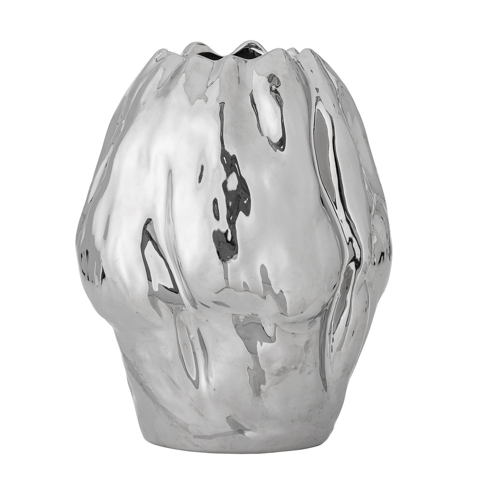 Bloomingville Bobby Silver Stoneware Vase