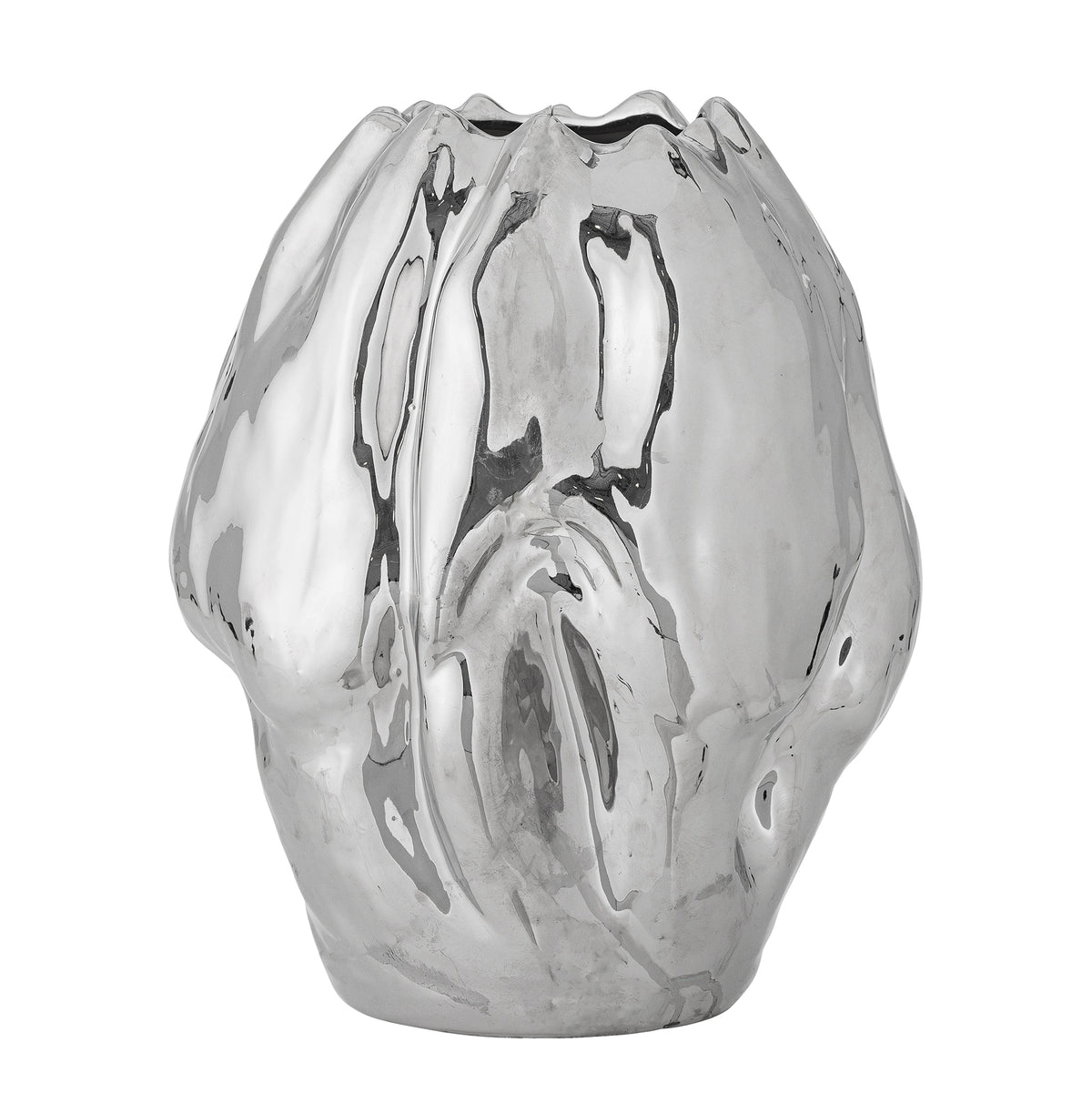 Bloomingville Bobby Silver Stoneware Vase