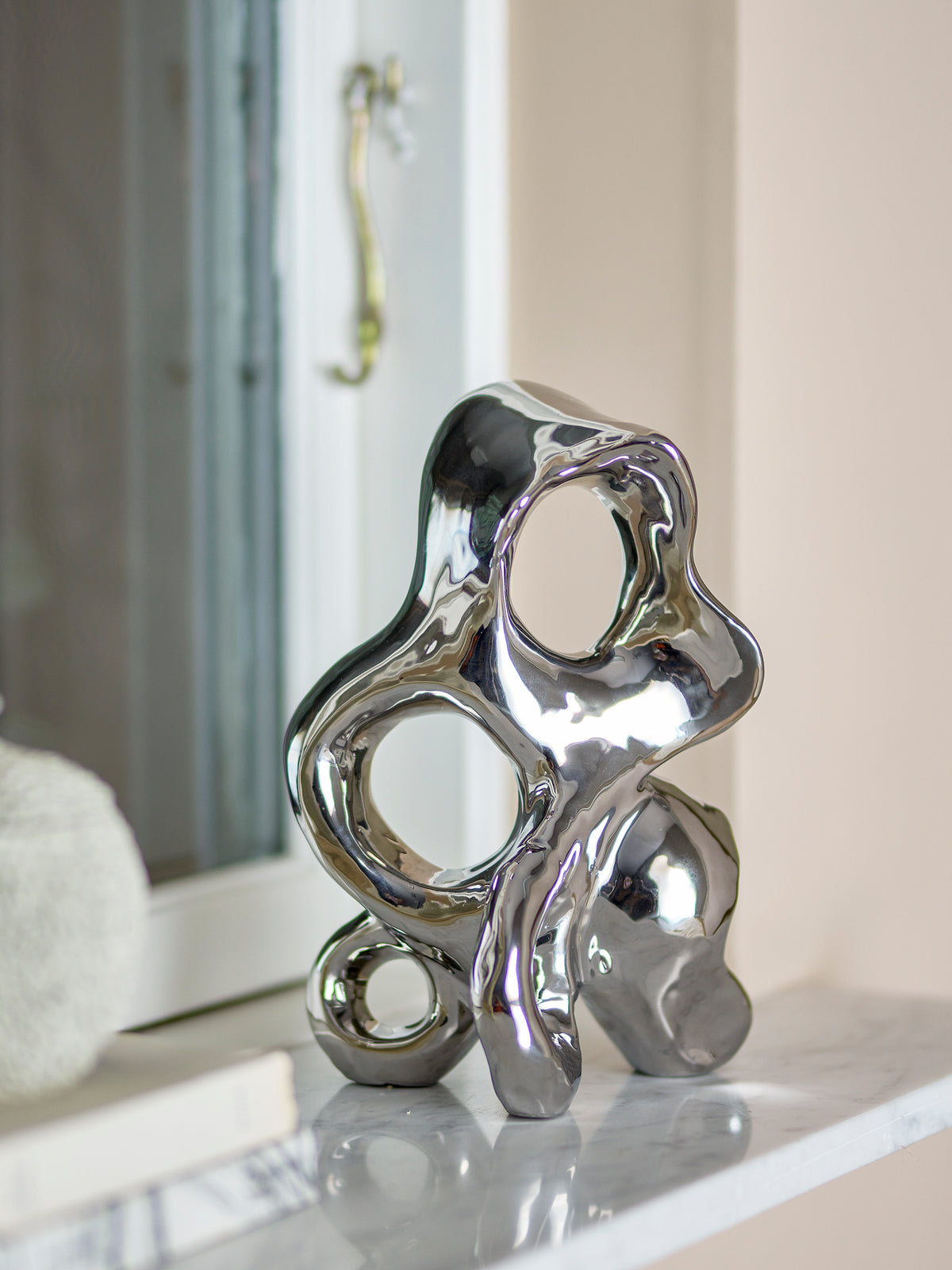 Bloomingville Vinini Silver Stoneware Deco