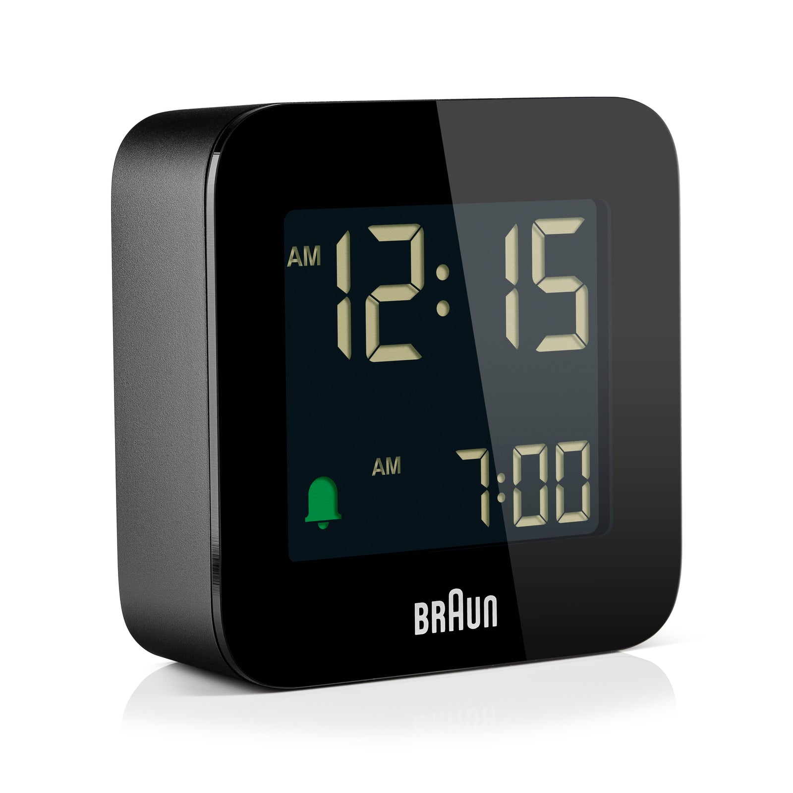 Braun BC08B Digital Travel Alarm Clock - Black