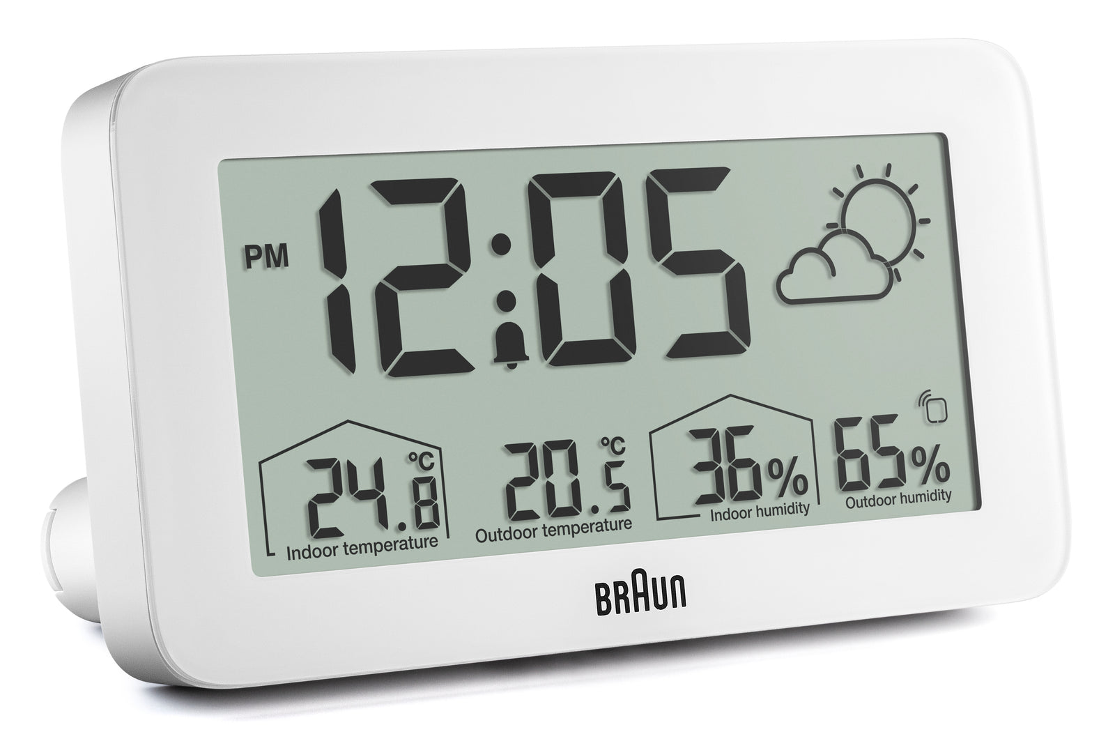 Braun BC13WP Digital Weather Station Clock - White
