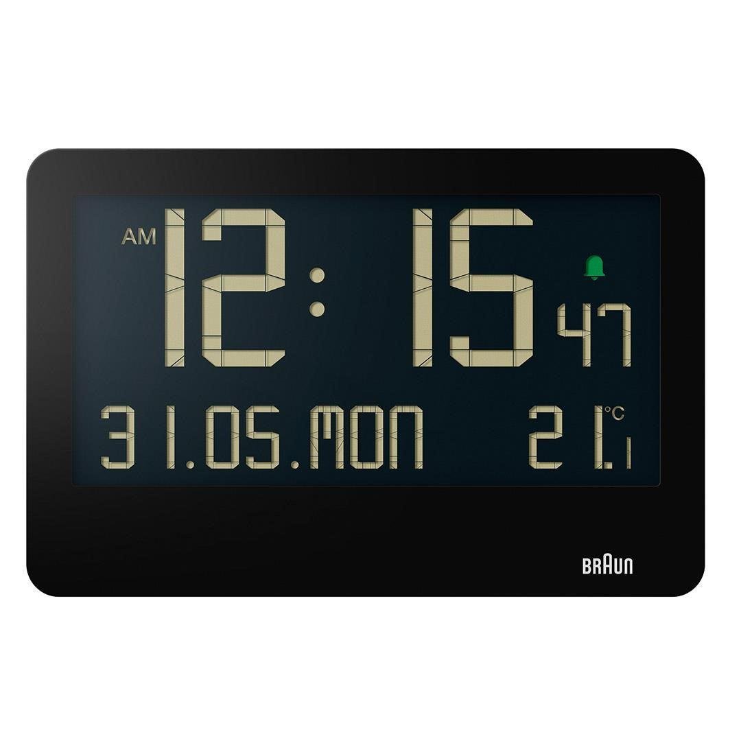 Braun BC14B Digital Wall Clock - Black