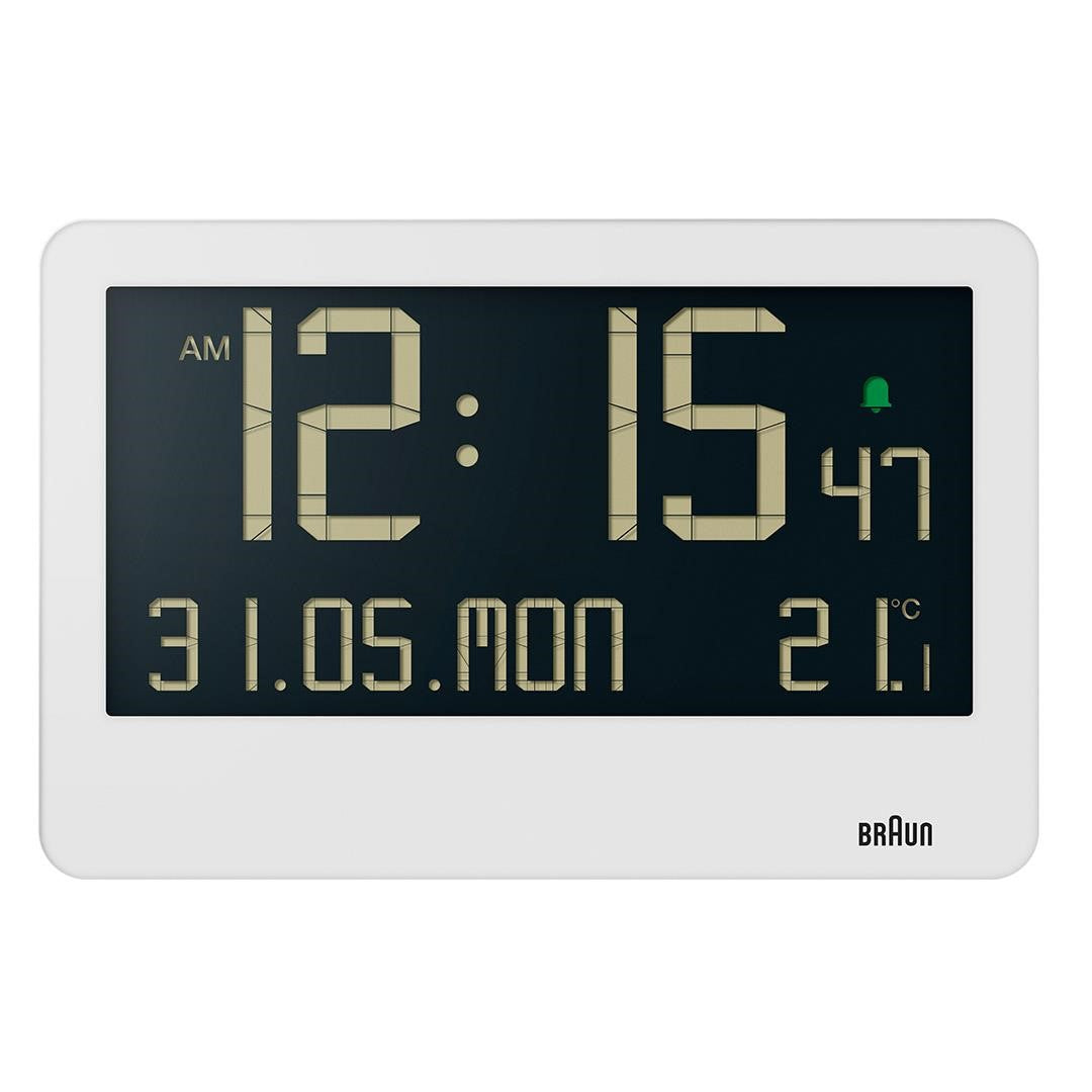 Braun BC14W Digital Wall Clock - White