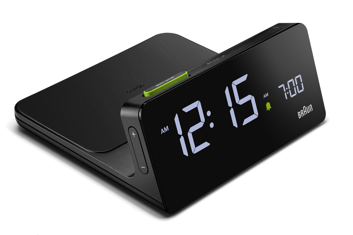 Braun BC21B Digital Wireless Charging Alarm Clock Black