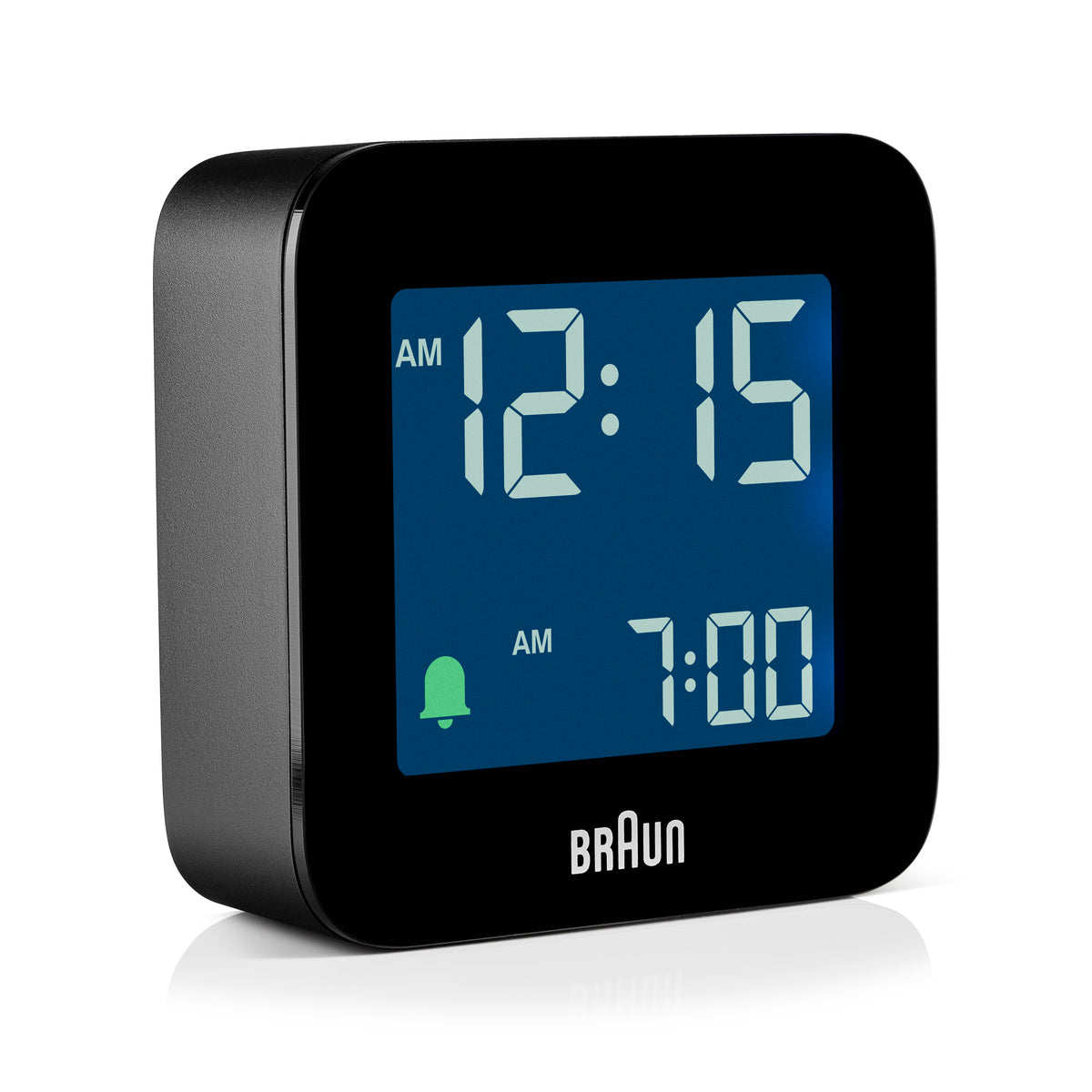 Braun BC08B Digital Travel Alarm Clock - Black