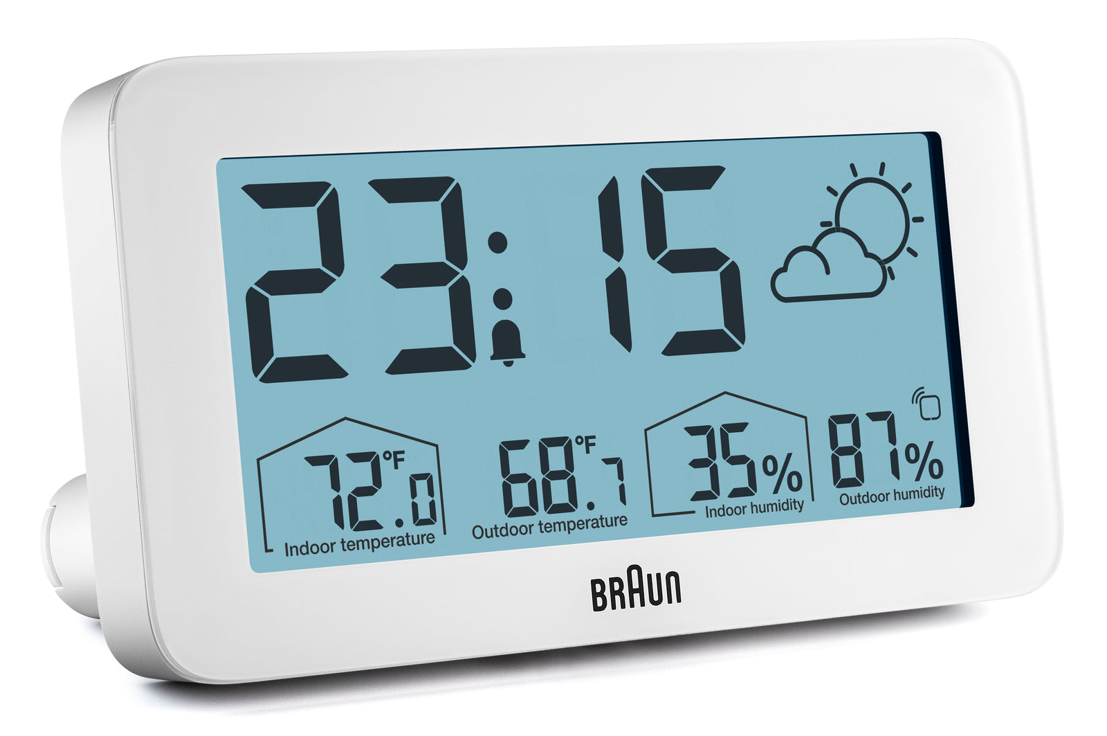 Braun BC13WP Digital Weather Station Clock - White