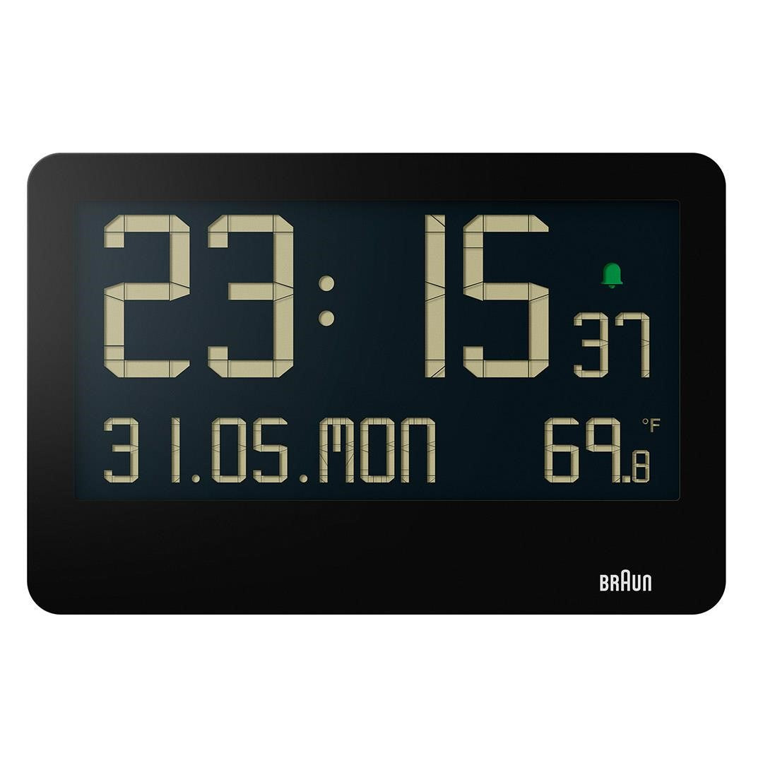Braun BC14B Digital Wall Clock - Black
