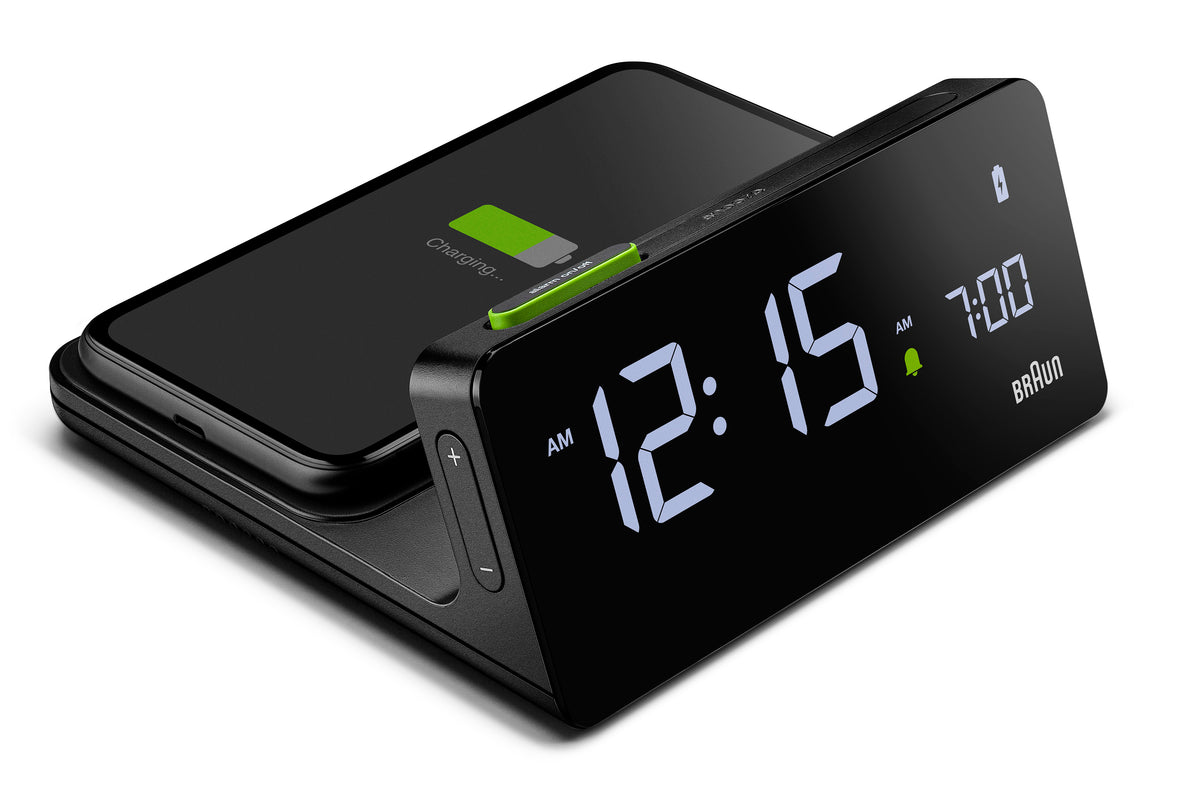 Braun BC21B Digital Wireless Charging Alarm Clock Black