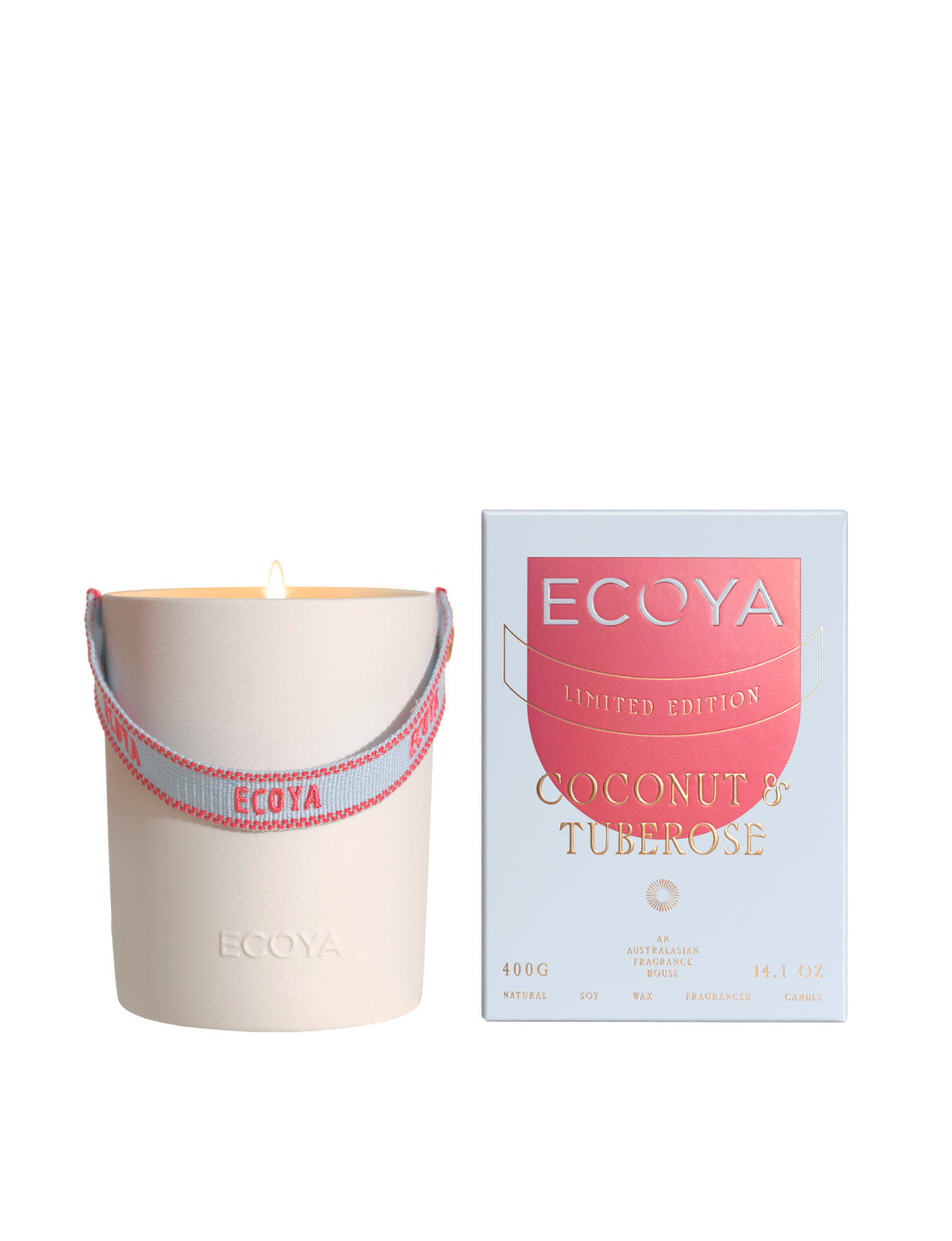 Ecoya High Summer Ceramic Candle - Coconut &amp; Tuberose